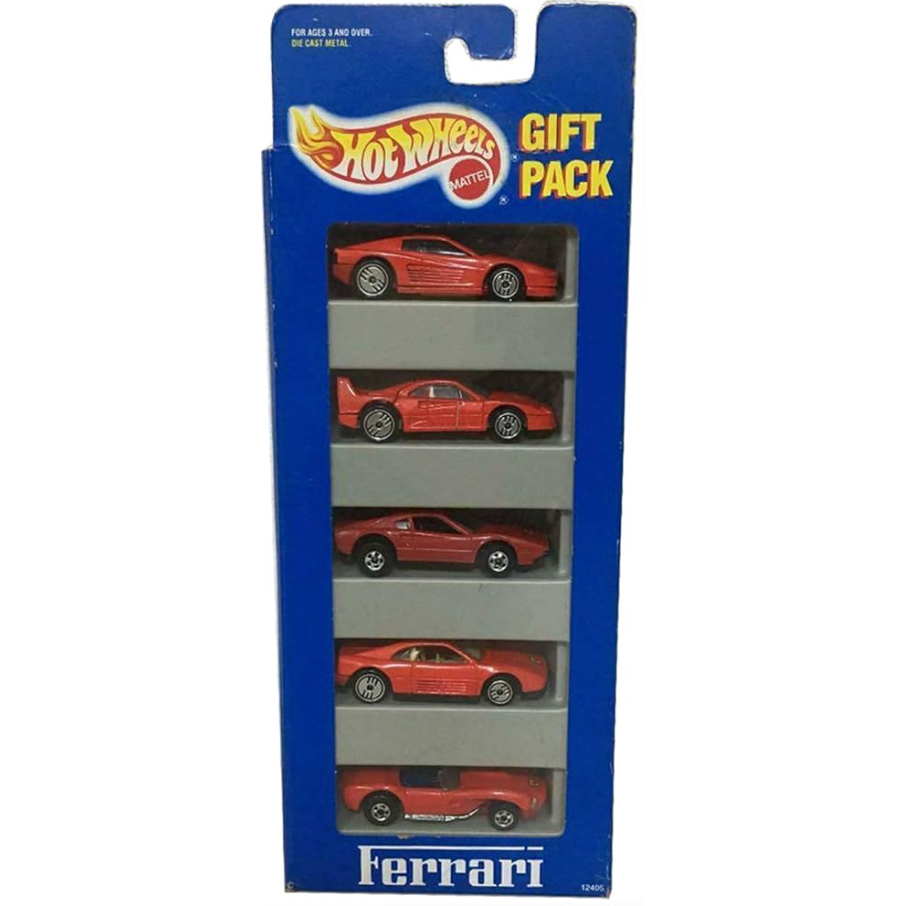 HOT WHEELS 5 PACK FERRARI GIFT PACK ALL RED | Shopee Brasil