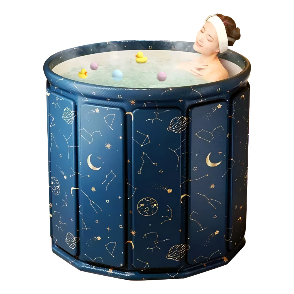 Banheira De Gelo Dobrável Spa Portátil Alta Qualidade Grande Azul