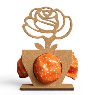 Kit 10 Porta Bombom em MDF - Formato de Rosa flor - lembrança dia das mães, outubro rosa, encontro de mulheres em Oferta na Shopee