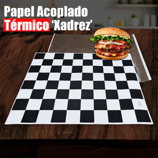 Papel Acoplado Térmico Laminado Papel Embrulho Xadrez 200 Unidades