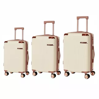 Kit Conjunto 3 Malas De Viagem Novos Estilos Moda Zíper Duplo Antifurto 4 Rodas Gira 360 Grau Fibra Moda Elegante 035#-3 em Oferta na Shopee