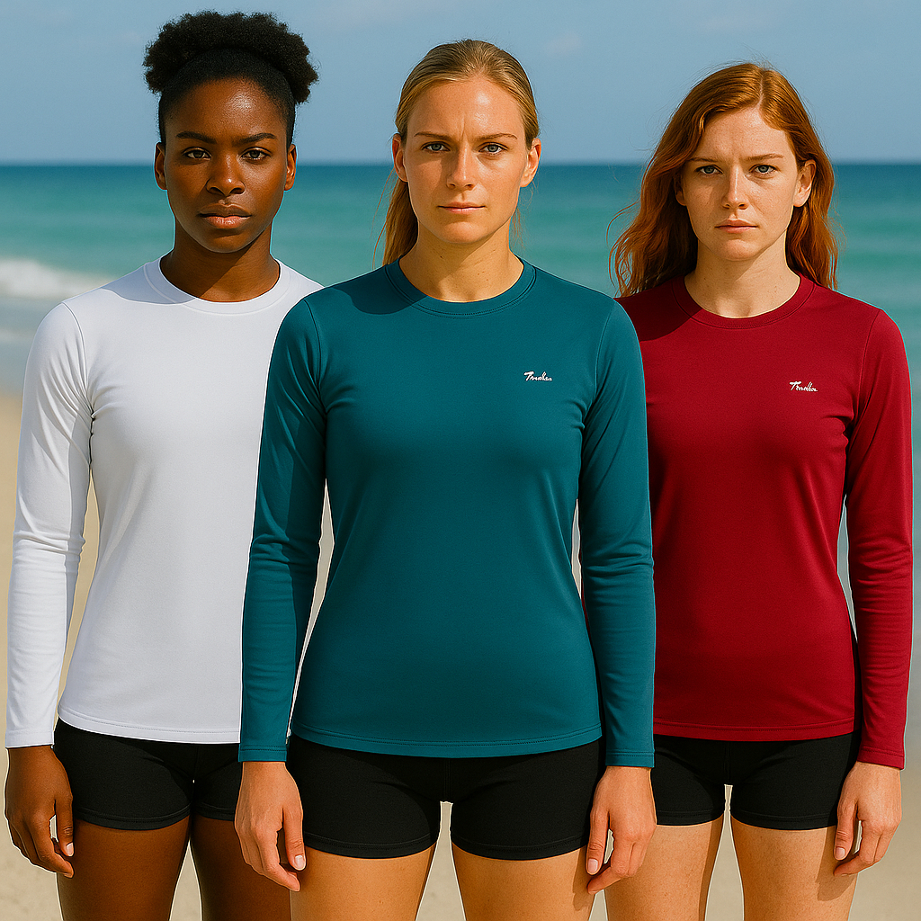 Camisa Camiseta Roupa proteção Solar Feminina UV Lisa - Segunda Pele ...