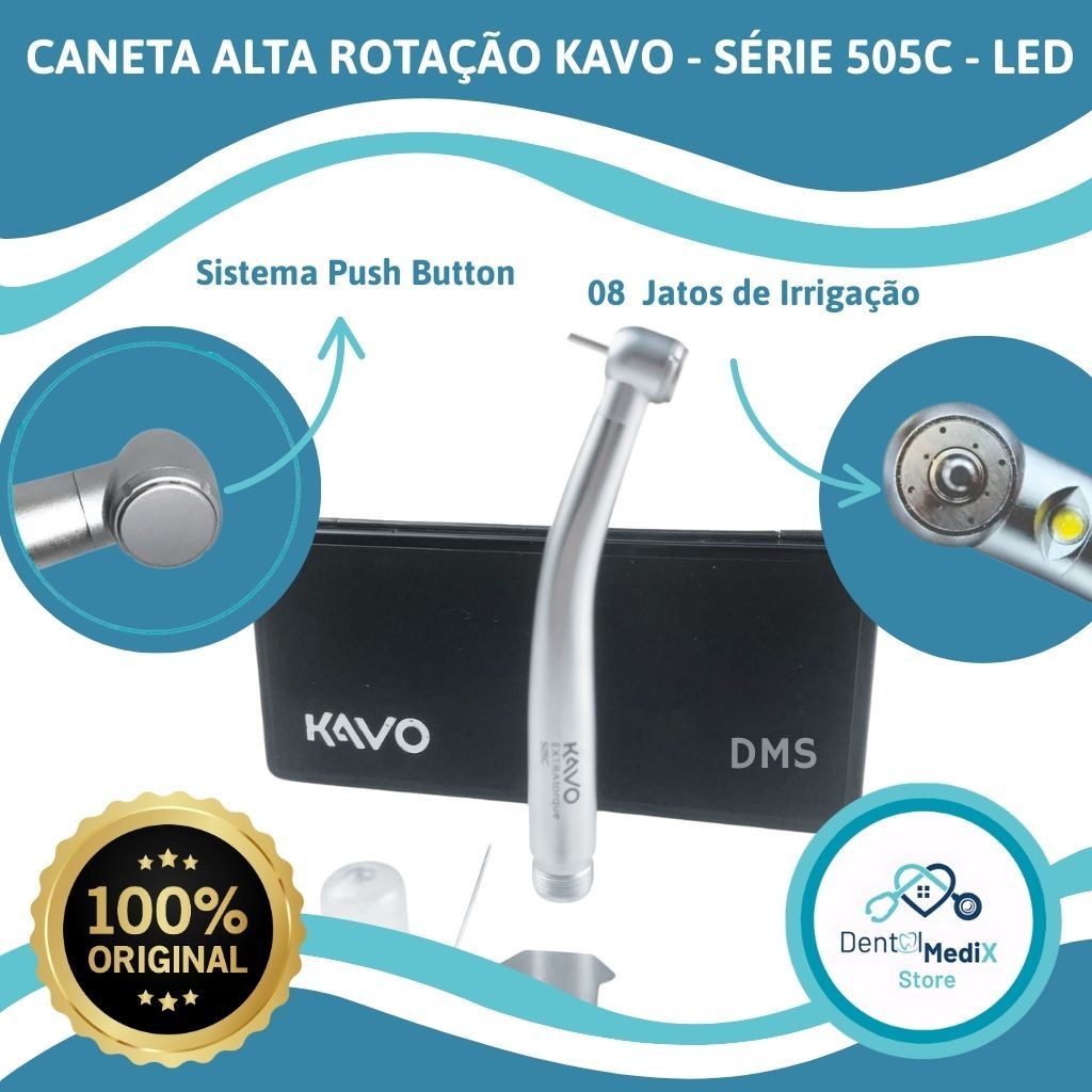 CANETA Alta Rotação - KAVO - SERIE 505C COM LED - Peça de Mão ODONTO - DENTISTA