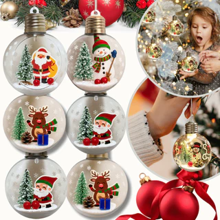 Kit Bola De Natal Enfeite Para Arvore De Natal Decoração Led Pisca Pisca Enfeite De Natal