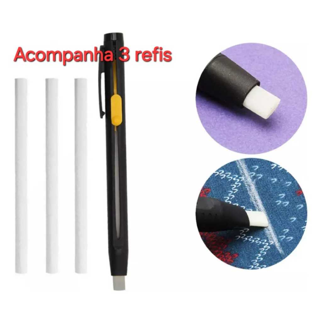 Giz Lapiseira Mágico Panda Com 3 Refis - Marcador Tecido