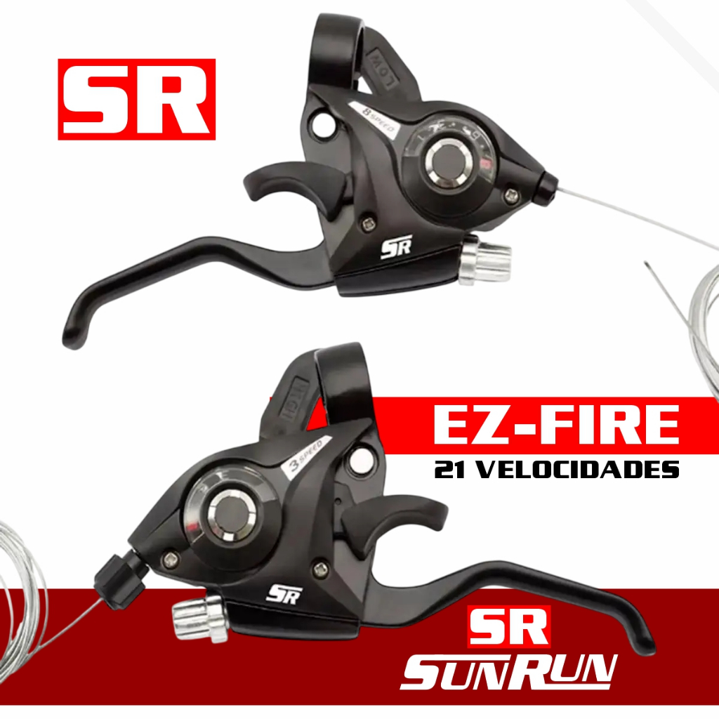 Passador V-Fire Alavanca Rapid Fire 21V 3x7v Tipo Shimano Bike MTB