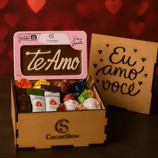 Cesta de Chocolates Cacau Show Presente Namorados em Oferta na Shopee