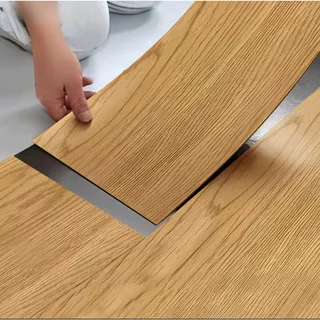 100 Placas Piso Painel Revestimento Auto Colante Mdf Vinílico Adesivo Lavável Madeira 45x11-cm
