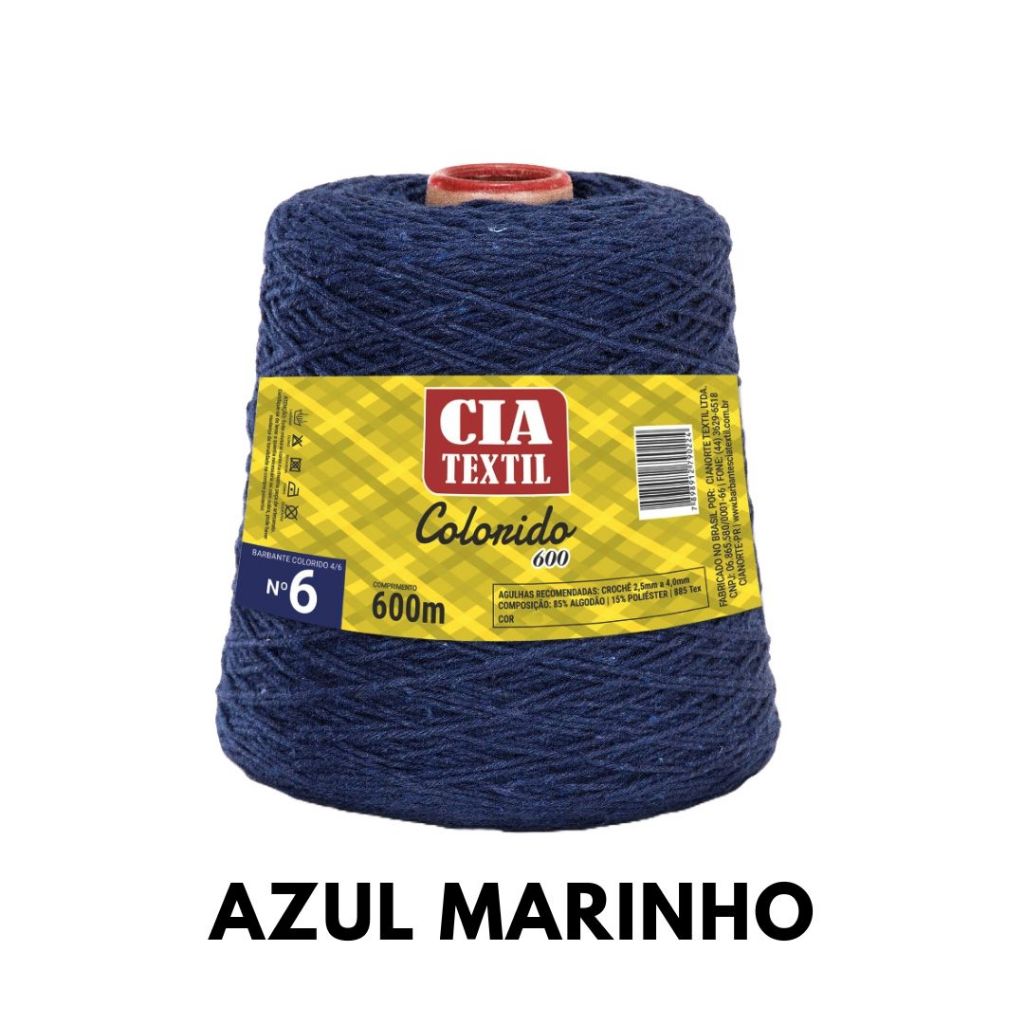 Crochê Barbante Fio Cia Textil 600 Metros Fio Número 6 Para Crochê