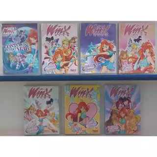DVDs WINX Club Vol.1 ao Vol.6 + Contos Fundo Mar * Originais (Semi-novos de Locadora)