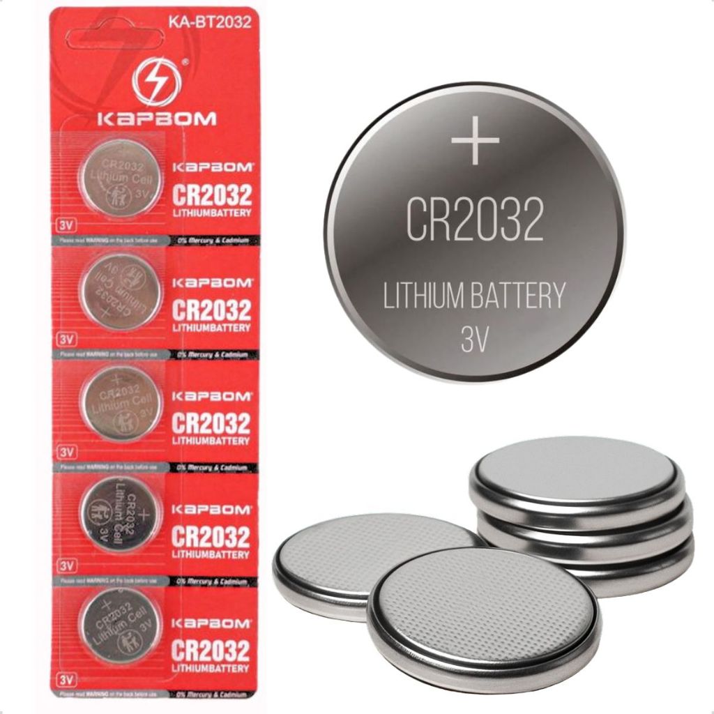 Bateria Alcalina tipo moeda Cr2032 3v - 01 Cartela (05 Unidades ...