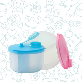 Kit 1-5 Porta Leite Em Pó Infantil Murano Dosador 3 Em 1 Para Bebê REF 162 VENTO