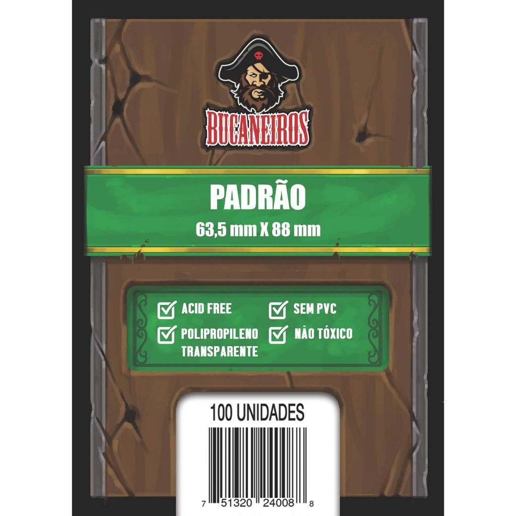 Sleeve Bucaneiros Padrão 63,5 x 88mm