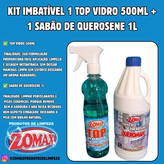 KIT DUPLA IMBATÍVEL ( Sabão de Querosene 1L + Top Vidros Spray 500ml ) em Oferta na Shopee