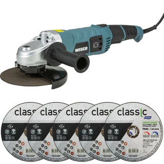Esmerilhadeira Lixadeira 7'' 2000w Ws4701 ws4721 Wesco Com 5 Discos em Oferta na Shopee