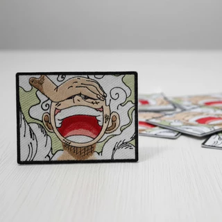 Patch bordado Monkey D. Luffy Yonko gear 5 One Piece com VELCRO