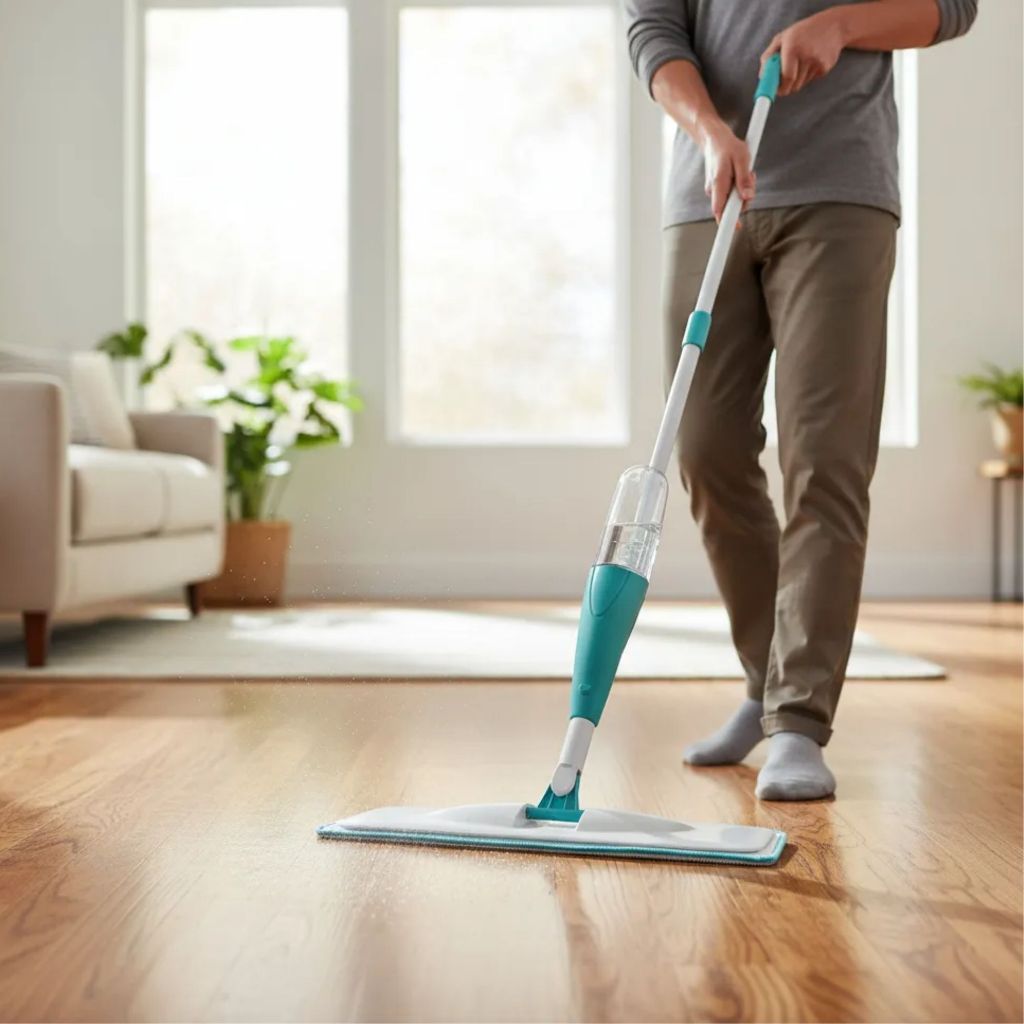 Mop Spray Fit Flash Limp Com Reservatório 365Ml E Cabo 128Cm