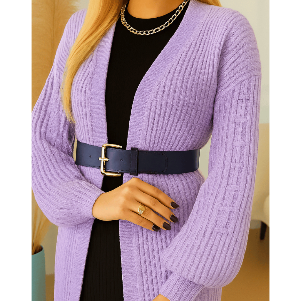 Casaco Cardigan Kimono de Tricot Manga Bufante Pipoca | Shopee Brasil