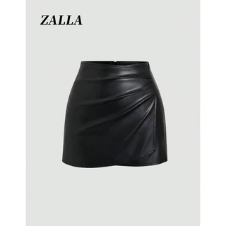 Zalla Saia Couro Moda FEMININO 550