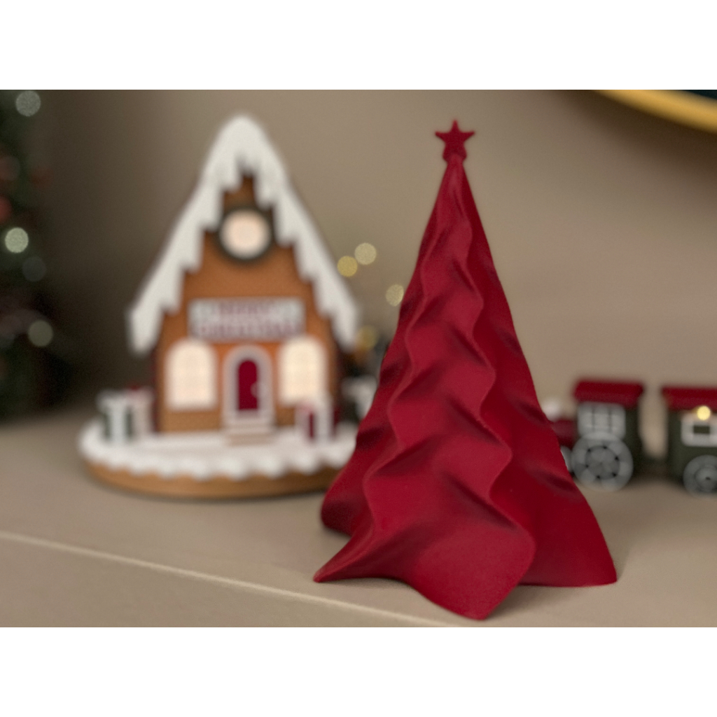 Mini Árvore de Natal Ondulada Decoração Enfeite Natalino