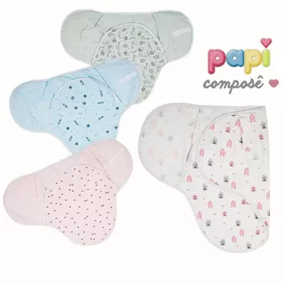 Cueiro Charutinho Swaddle Ajustável com Velcro Papi | Recém Nascido 70x62cm | Bebê Enrolado em Oferta na Shopee