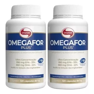 Kit 2 Omegafor plus 1000Mg 120 Capsulas Vitafor em Oferta na Shopee
