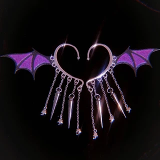 earcuff com asinha de morcego e spikes | halloween, moda alternativa gótica