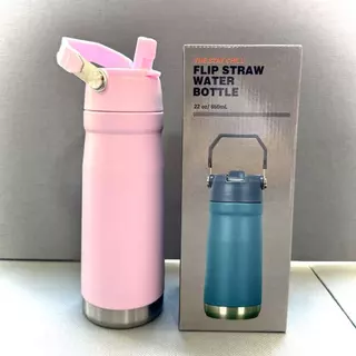 Garrafa térmica 550ML/650ML de aço inoxidável de alta qualidade com alça canudo