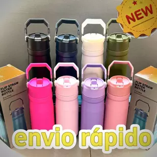 Garrafa térmica 650ML de aço inoxidável de alta qualidade com alça canudo