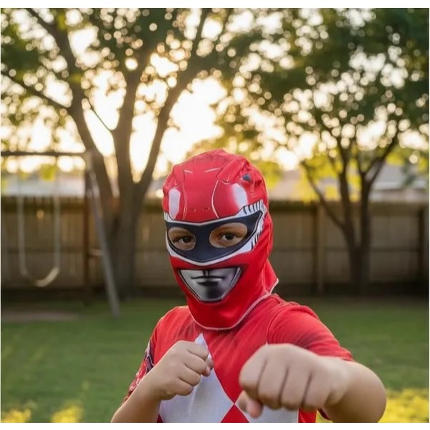 Máscara Power Ranger Vermelho - Réplica Oficial Do Filme | Tamanho Único Infantil