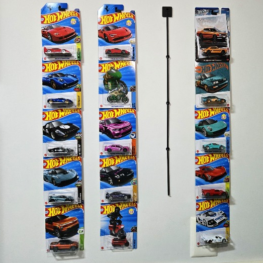 Kit Suporte Hot Wheels Display para Parede Ganchos Garagem