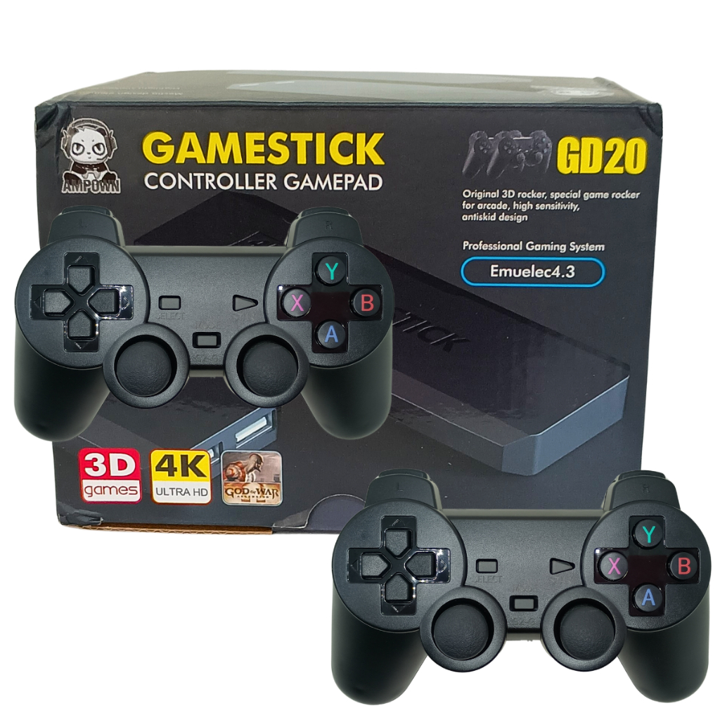 Ampown GD20 Game Stick Controller Gamepad X2 128GB Atualizado com ...