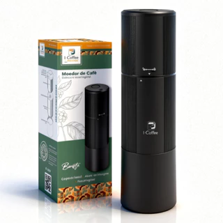 iCoffee Moedor de Café 25g Elétrico Portátil em Aço Inoxidável 30 Ajustes Núcleo USB Tipo-C