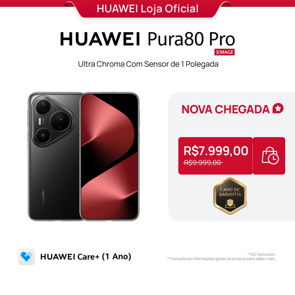 HUAWEI Pura 80 Pro | Celular | 12GB+512GB | Câmera Ultra