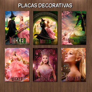 Placa Quadro Decorativo Filme Wicked Ariana Grande 20x28.5cm