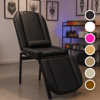 Maca 3 Posições Reclinável Tattoo Estética Massagem Blue Hell Compact One Diamante + Almofada Brinde