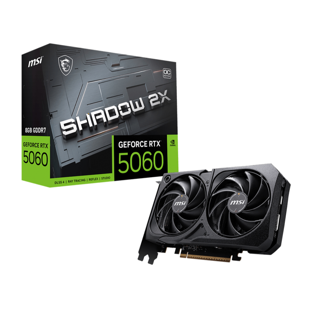 Placa De Vídeo Msi Rtx 5060 8gb Gddr7 128 Bits Shadow 2x Oc