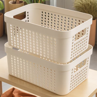 Kit 2 Cestos Organizadores 4,5 Litros Rattan Cesto de Organização Armário Gaveta Lavanderia Banheiro em Oferta na Shopee