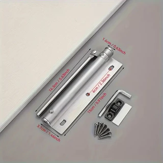Fechador Automático de Porta em Aço Inox Silencioso com Mola Ajustável e Instalação Fácil