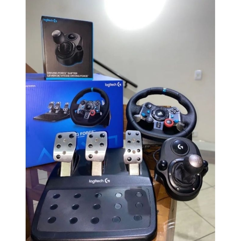 Volante e Pedais e câmbio Logitech G29 Driving Force com Force Feedback ...