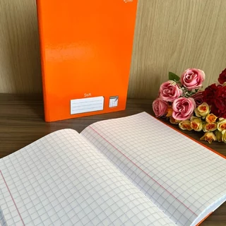 Caderno Quadriculado 1x1cm Brochura Capa Dura 96 Folhas (Tamanho Grande) Jandaia volta às aulas