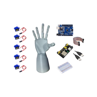 Kit Completo Mão Robótica 3d Com Arduino