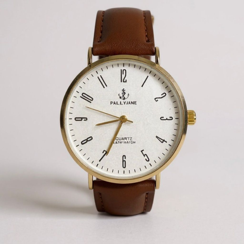 Relógio Masculino Casual Elegante Quartzo Pulseira de Courino Qualidade