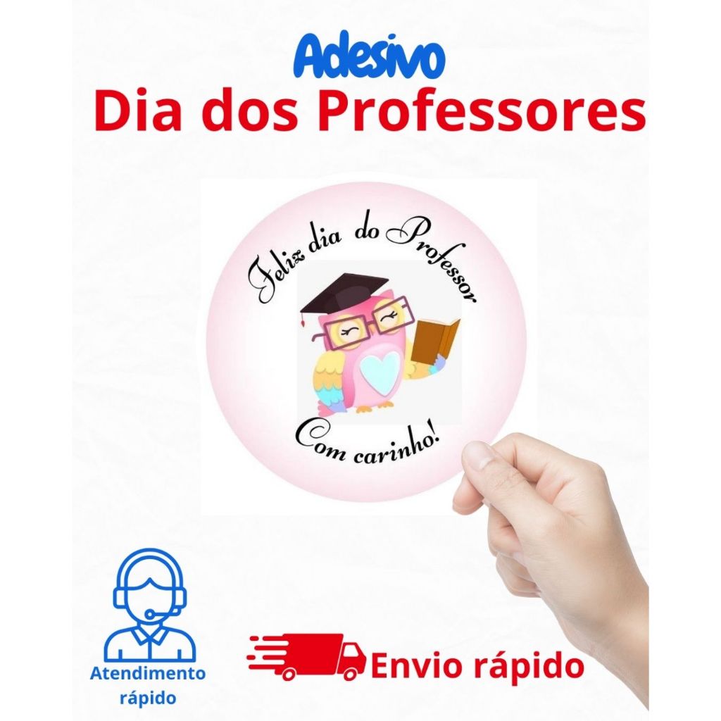 30, 60 e 90 Adesivo tags Dia dos Professores Professor 4x4 cm | Adesivo ...