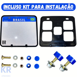 Suporte de Placa de Moto + Parafusos de Instalação e Lacre Antifurto – Traseiro Universal em Oferta na Shopee