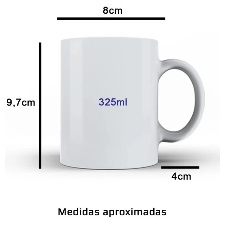 Caneca xicara porcelana Branca ideal para SUBLIMAÇÃO