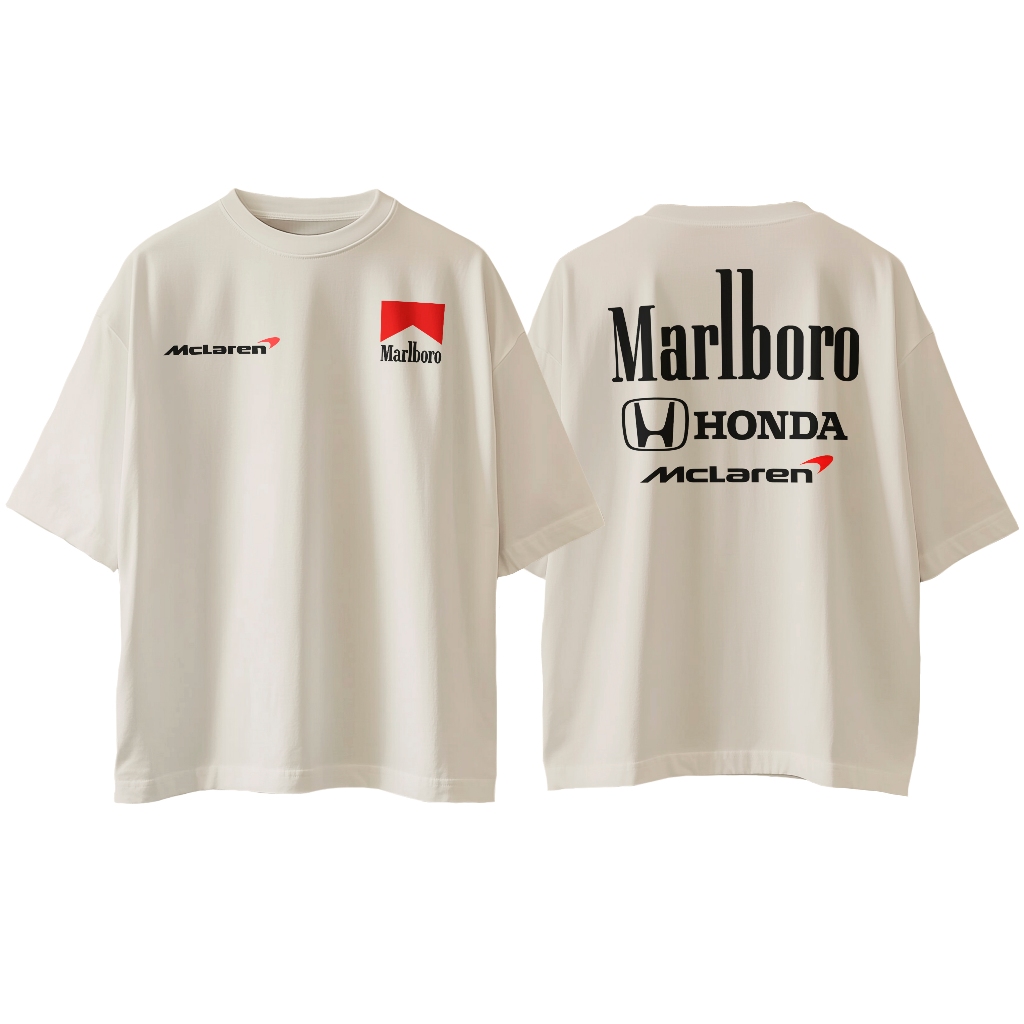 Camiseta Lifestyle McLaren Marlboro Honda Algodão Limitada