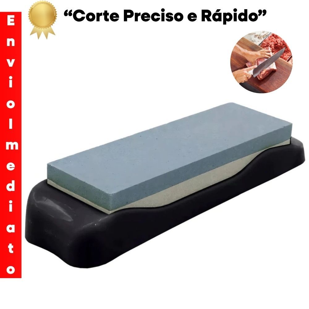 Pedra de Amolar Facas Dupla Face com Base Antiderrapante – Afiador ...