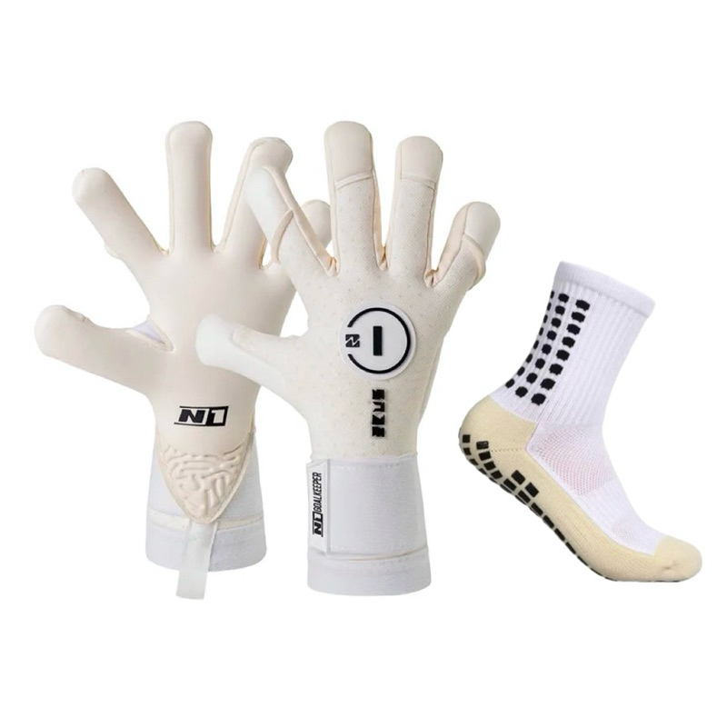 Luva de Goleiro Profissional N1 ZEUS + Meia Antiderrapante - Envio