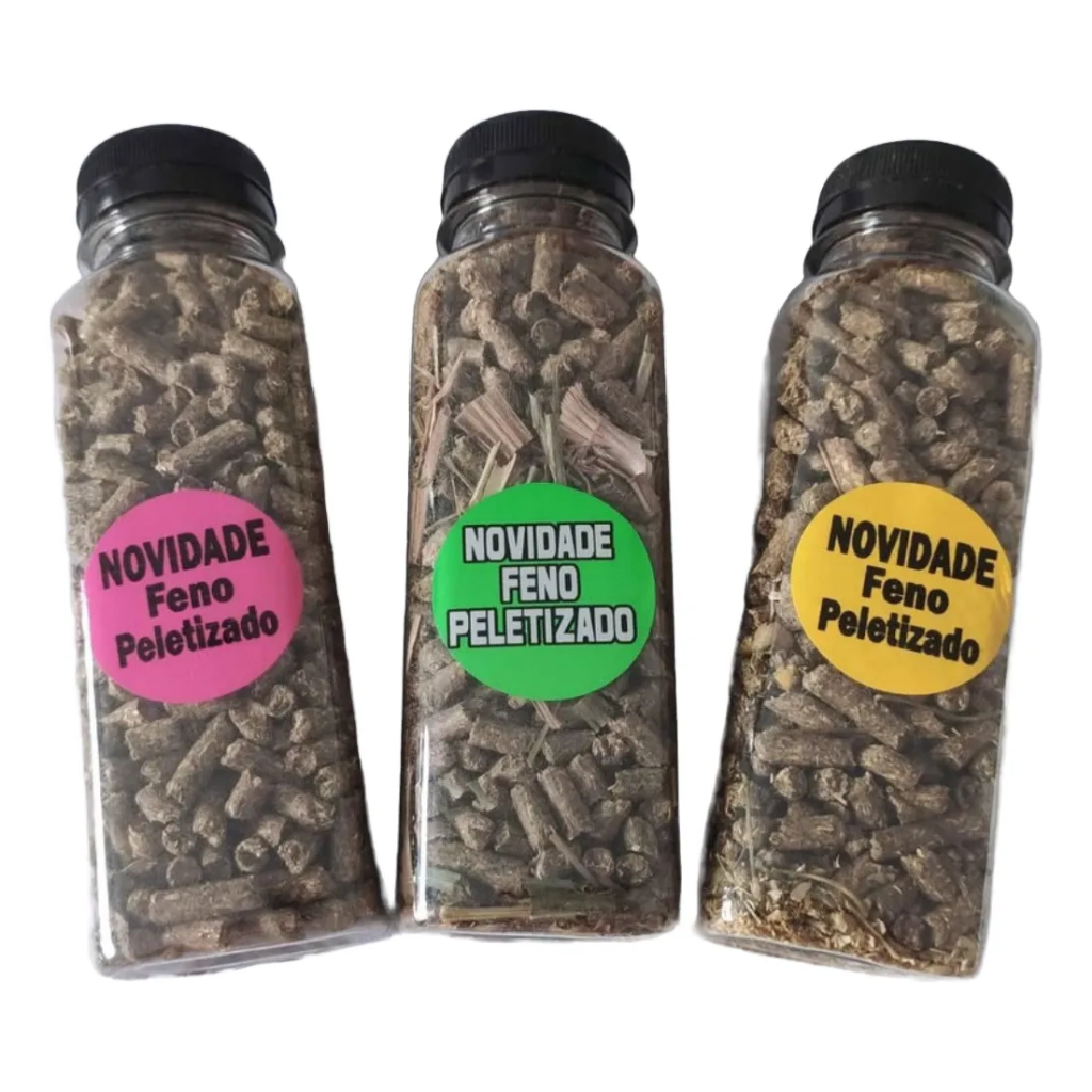 Kit 3 Garrafas Fenos Peletizados Sabores 200g Cada | Shopee Brasil